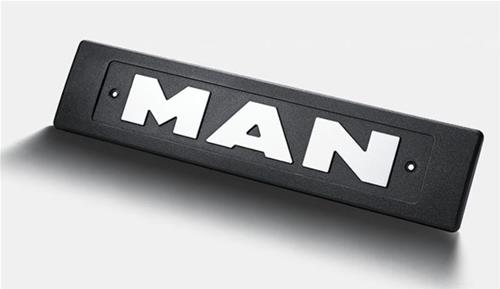 Etykieta MAN na uchwyt tablicy rejestracyjnej, 120 mm x 520 mm